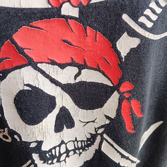 Large True Vintage Pirate T-shirt "Surrender Da Booty" Hip Hop Graphic FTL - Picture 3 of 5